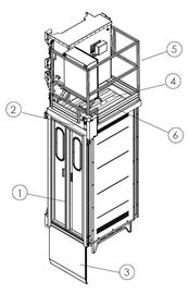 निर्माण सामग्री / लोग कैरियर रैक और पंख काटना Hoists CH750 750kg एकल केज